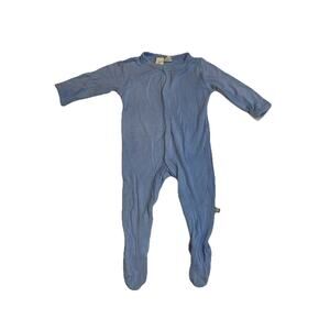 Kyte Baby Bamboo Viscose Footed Sleeper Blue Snap Pajamas 0-3M